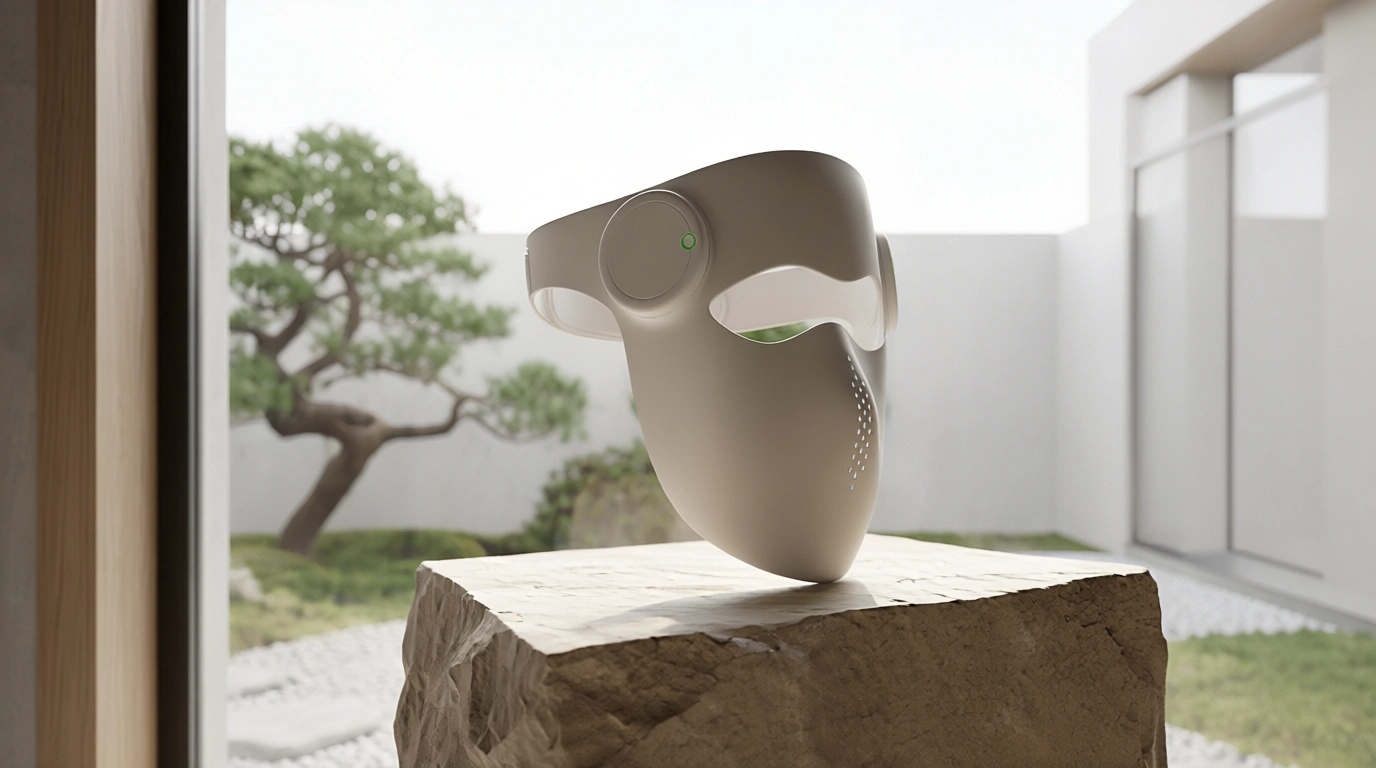 Premium lifestyle: Woman in elegant setting during treatment, natural window light, serene atmosphere